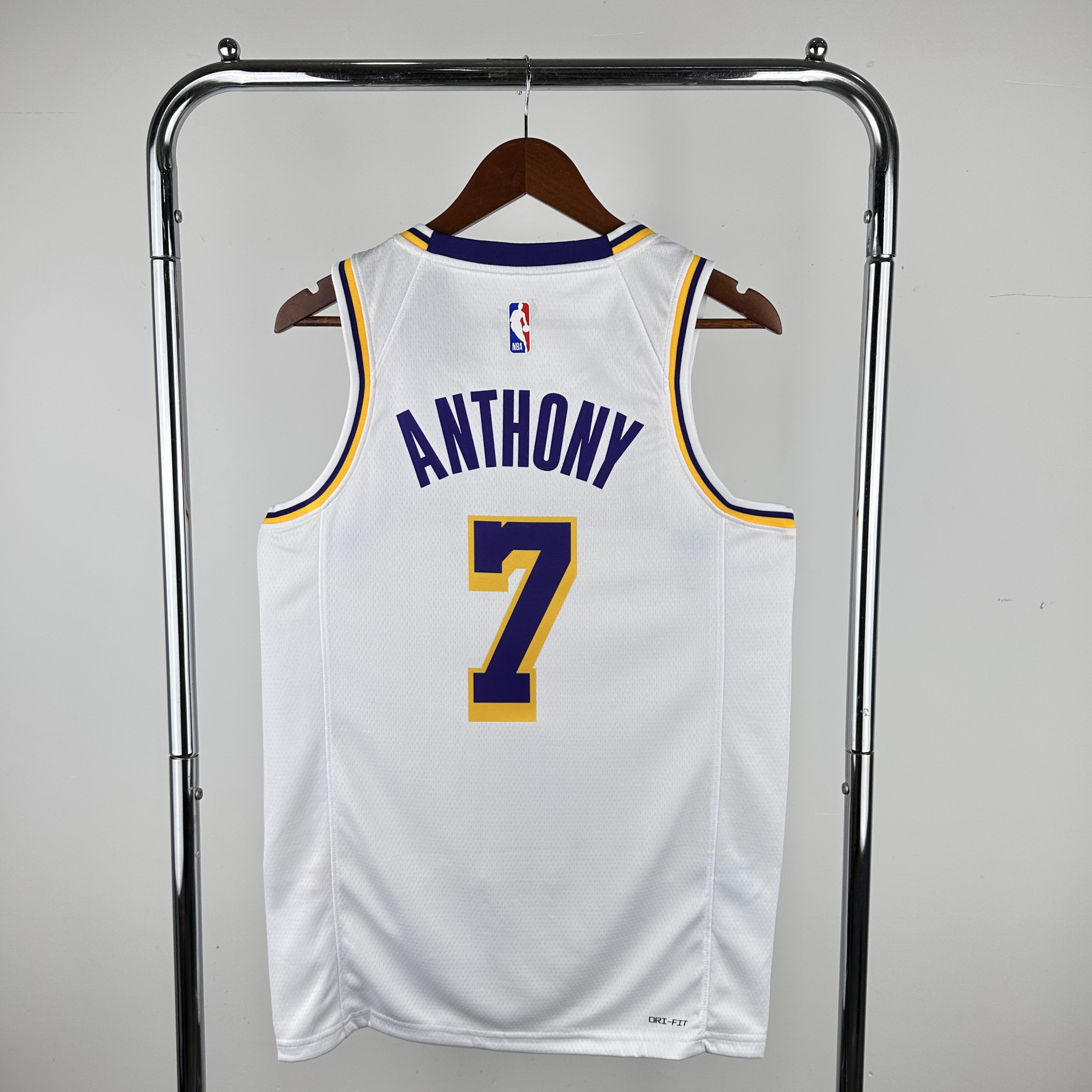 Men Los Angeles Lakers 7 Anthony Stitched White Nike NBA 2024 Jersey